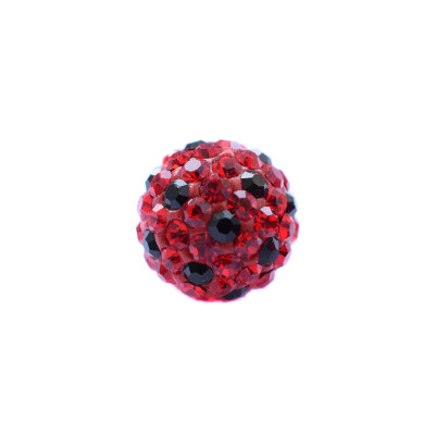 Chaton Light Siam Jet 10mm half drilled