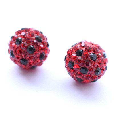 Chaton Light Siam Jet 10mm half drilled