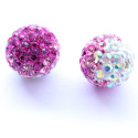 Šatonová kulička Fuchsia Light Rose Crystal AB 10mm