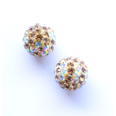 Chaton Light Colorado Topaz AB Crystal AB 8mm half drilled