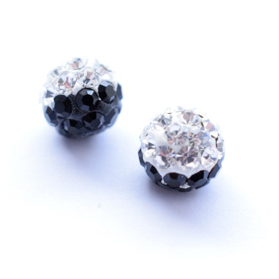 Chaton Crystal + Jet 6mm half drilled