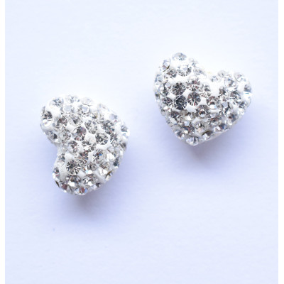 Chaton Heart smaller Crystal 9 x 10.5mm drilled