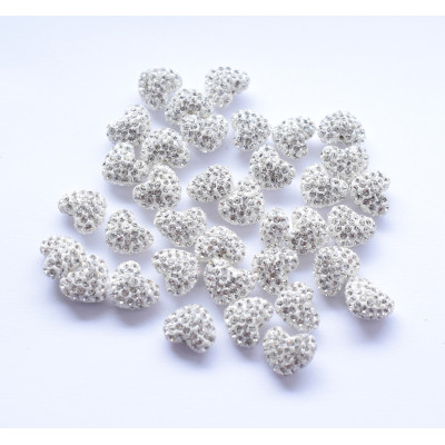 Chaton Heart smaller Crystal 9 x 10.5mm drilled