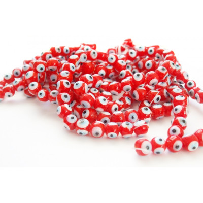 Glass beads red