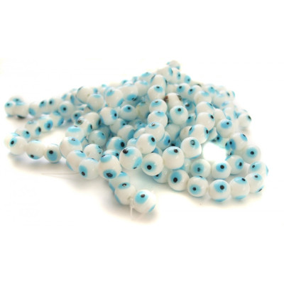 Glass beads light blue