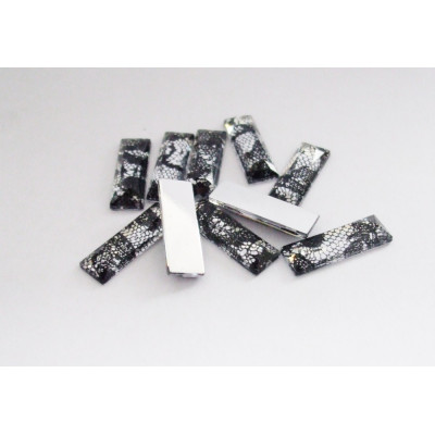 Black lace resin stones