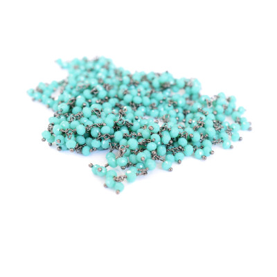 Ketlovaný chalcedonit AG 925/1000 černé rhodium