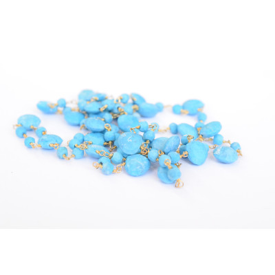 Ketlovaný tyrkys AG 925/1000 pozlaceno