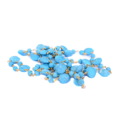 Ketlovaný tyrkys AG 925/1000 pozlaceno