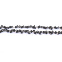 Ketted black spinel AG 925 black rhodium