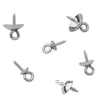 Hook with self-tapping thread smooth bowl 6mm surgical steel