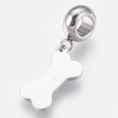 Cubic pendant with Love lettering and Crystal surgical steel color chat