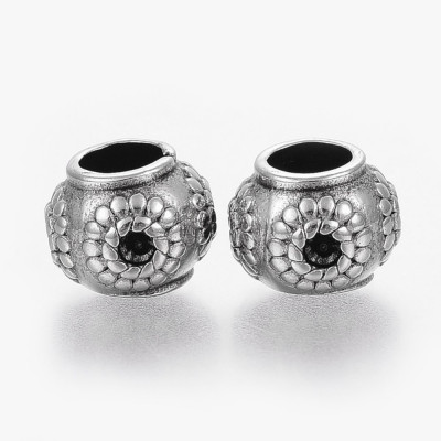 Surgical steel large bead