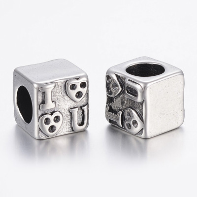 Bead cube of surgical steel