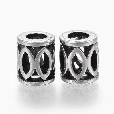 Bead pierced surgical steel tube