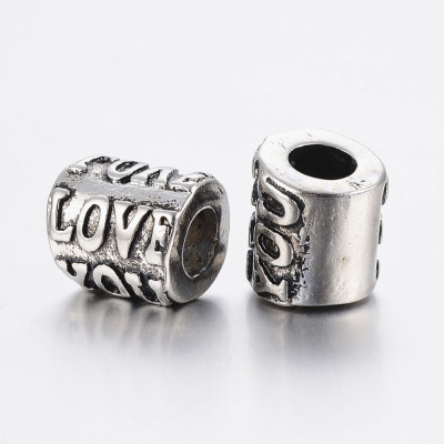 Bead roller with inscription Love You surgical steel