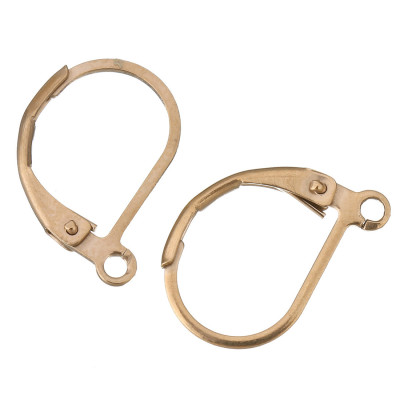 304 Stainless Steel Lever Back Earring Wires Rose gold plating