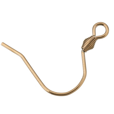 Afrohook with decorative spiral, 1 piece, surgical steel