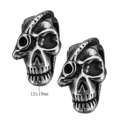 Skull with surgical steel eye tape