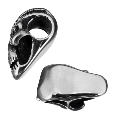 Skull with surgical steel eye tape