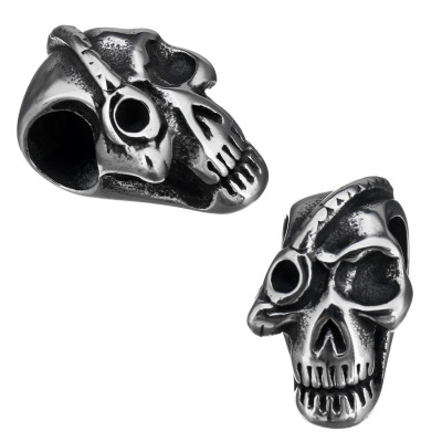 Skull with surgical steel eye tape