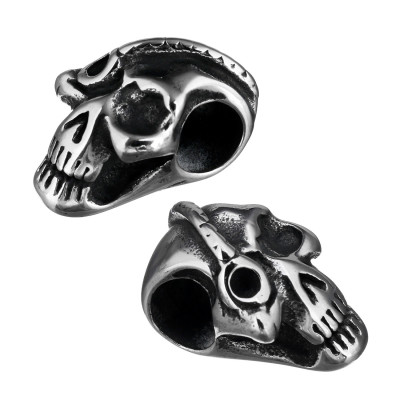 Skull with surgical steel eye tape