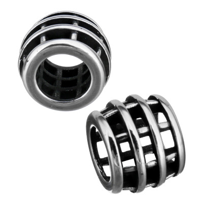 Large perforated surgical steel bead