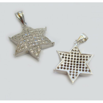 Pendant star with zircons AG 925/1000