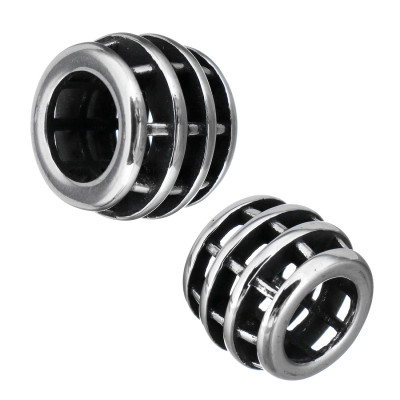 Large perforated surgical steel bead