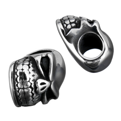 Unshaven surgical steel skull