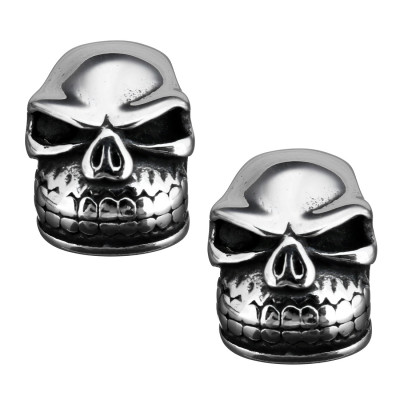 Unshaven surgical steel skull