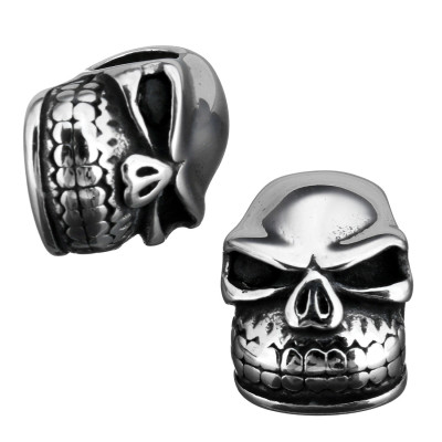 Unshaven surgical steel skull