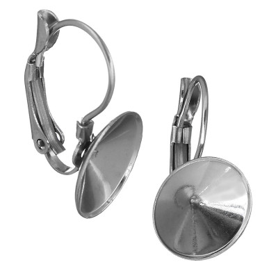 304 stainless steel Earrings for Swarovski rivolli 8 mm