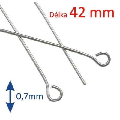 Surgical steel 42mm eyelet needle