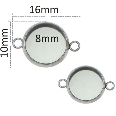 Connector INNER PART 8mm made of surgical steel