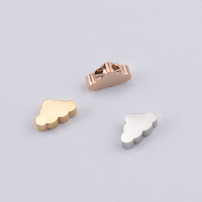 Surgical steel cloud bead in three color combinations