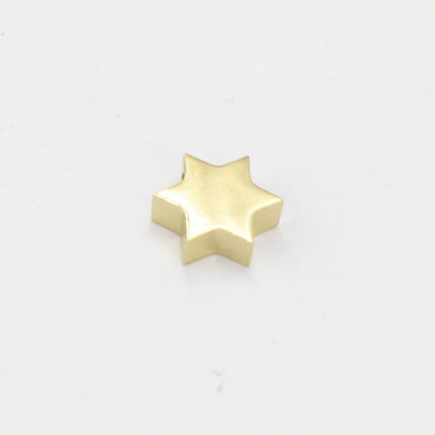 Star bead in two color combinations of surgical steel