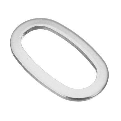 Oval in two color variants of surgical steel