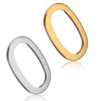 Oval in two color variants of surgical steel