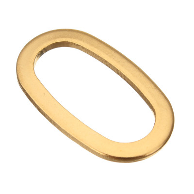 Oval in two color variants of surgical steel