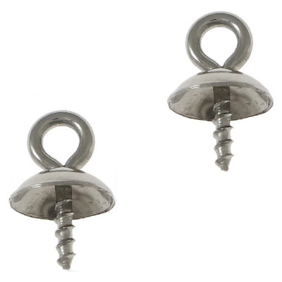 Hook with self-tapping thread smooth bowl 6mm surgical steel