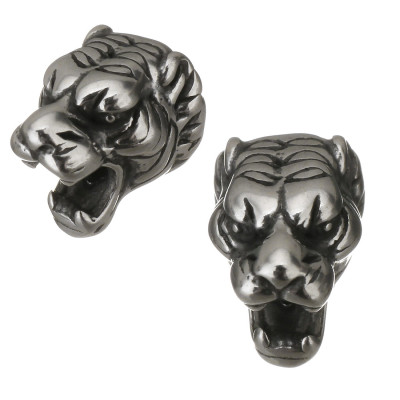 Surgical steel tiger-shaped bead