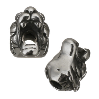 Surgical steel tiger-shaped bead