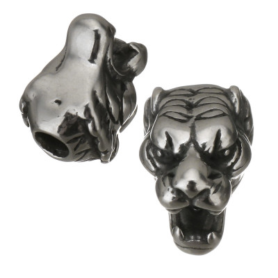 Surgical steel tiger-shaped bead