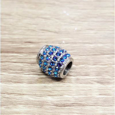 Surgical steel bead roller with rhinestones selection of many colors