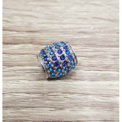 Surgical steel bead roller with rhinestones selection of many colors