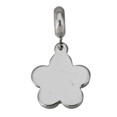 Surgical steel flower pendant