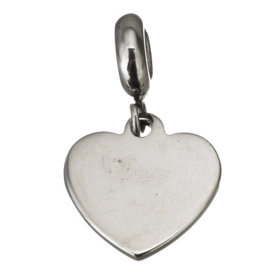 Surgical steel heart pendant