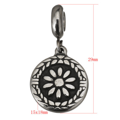 Pendant pendant with flower of surgical steel