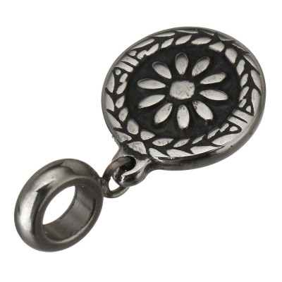 Pendant pendant with flower of surgical steel